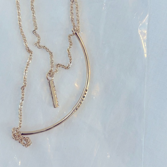 NWT Francesca’s Collection Natasha Layered Pave Crystal Necklace - Picture 6 of 9